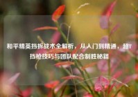 和平精英挡拆战术全解析，从入门到精通，超T挡枪技巧与团队配合制胜秘籍