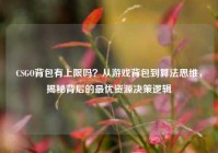 CSGO背包有上限吗？从游戏背包到算法思维，揭秘背后的最优资源决策逻辑