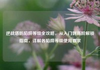 逆战塔防陷阱等级全攻略，从入门到高阶解锁指南，详解各陷阱等级使用要求