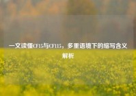 一文读懂CF15与CF115，多重语境下的缩写含义解析