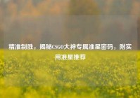 精准制胜，揭秘CSGO大神专属准星密码，附实用准星推荐