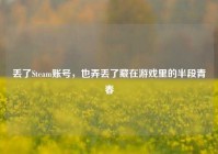 丢了Steam账号，也弄丢了藏在游戏里的半段青春