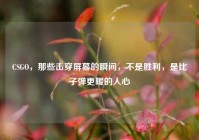 CSGO，那些击穿屏幕的瞬间，不是胜利，是比子弹更暖的人心