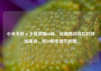小米手机×王者荣耀60帧，丝滑团战背后的体验革命，附60帧率调节教程