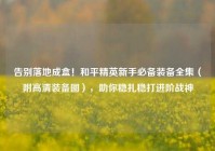 告别落地成盒！和平精英新手必备装备全集（附高清装备图），助你稳扎稳打进阶战神