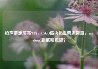 枪声落定屏亮WIN，CSGO局内热血荣光背后，csgo(win)到底啥意思？