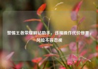 警惕王者荣耀刷钻助手，违规操作代价惨重，风险不容忽视