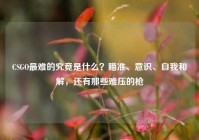 CSGO最难的究竟是什么？瞄准、意识、自我和解，还有那些难压的枪