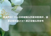精准致命！PUBG全枪械爆头伤害深度测评，谁是远程收割之王？附正常爆头率参考