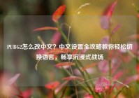 PUBG2怎么改中文？中文设置全攻略教你轻松切换语言，畅享沉浸式战场