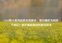 CSGO野火系列皮肤全线跳水，昔日爆款为何跌下神坛？附诈骗报案材料撰写样本
