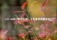 GTX 760玩CF帧率实测，十年老将尚能饭否？