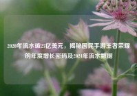 2020年流水破25亿美元，揭秘国民手游王者荣耀的年度增长密码及2024年流水数据
