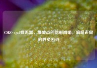 CSGO ego1蜂鸣器，爆破点的隐形岗哨，嘀嗒声里的胜负密码
