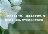 PUBG语言设置全攻略，一键切换英文界面，轻松搞定中文设置，畅享原汁原味游戏体验