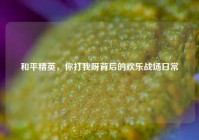 和平精英，你打我呀背后的欢乐战场日常