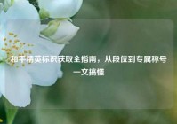 和平精英标识获取全指南，从段位到专属称号一文搞懂