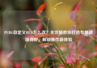 PUBG自定义HUD怎么改？全攻略教你打造专属战场视野，解锁操作新体验
