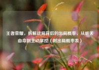 王者荣耀，拆解战局背后的出局概率，从听天由命到主动掌控（附出局概率表）