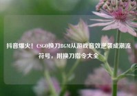 抖音爆火！CSGO换刀BGM从游戏音效逆袭成潮流符号，附换刀指令大全