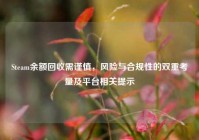 Steam余额回收需谨慎，风险与合规性的双重考量及平台相关提示