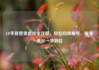 CF手游登录退出全攻略，轻松切换账号，账号退出一步到位
