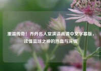 重温传奇！乔丹名人堂演讲高清中文字幕版，读懂篮球之神的热血与深情