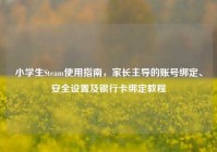 小学生Steam使用指南，家长主导的账号绑定、安全设置及银行卡绑定教程