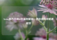Steam官方合规65折福利解锁！这份省钱攻略请收好