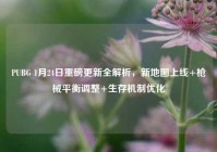 PUBG 1月24日重磅更新全解析，新地图上线+枪械平衡调整+生存机制优化