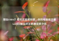 想玩COD16？看完这篇就知道，你的电脑能不能hold住&能玩的主机要花多少钱