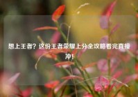 想上王者？这份王者荣耀上分全攻略看完直接冲！