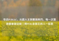 专访PUBG567，从路人王到赛场利刃，每一次落地都是新征程｜附PUBG全部主持人一览表