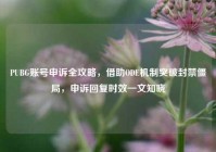 PUBG账号申诉全攻略，借助ODE机制突破封禁僵局，申诉回复时效一文知晓