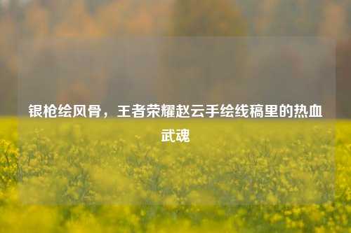 银枪绘风骨，王者荣耀赵云手绘线稿里的热血武魂