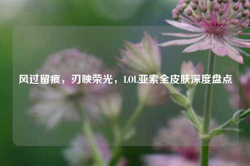 风过留痕，刃映荣光，LOL亚索全皮肤深度盘点