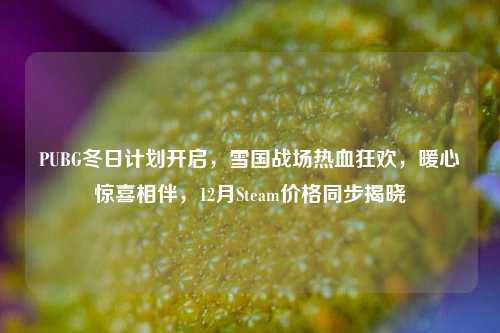 PUBG冬日计划开启，雪国战场热血狂欢，暖心惊喜相伴，12月Steam价格同步揭晓