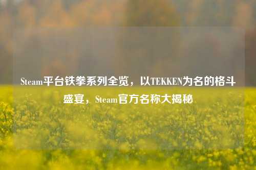 Steam平台铁拳系列全览,以TEKKEN为名的格斗盛宴,Steam官方名称大揭秘