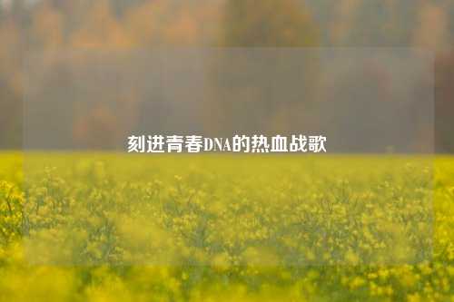 刻进青春DNA的热血战歌