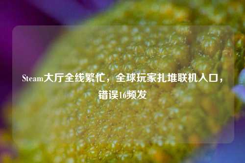 Steam大厅全线繁忙，全球玩家扎堆联机入口，错误16频发
