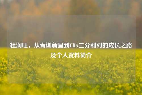 杜润旺,从青训新星到CBA三分利刃的成长之路及个人资料简介