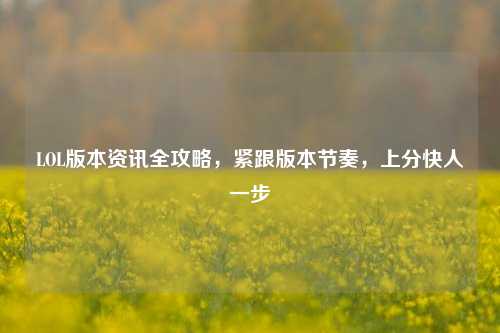 LOL版本资讯全攻略,紧跟版本节奏,上分快人一步
