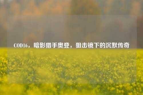 COD16,暗影猎手奥登,狙击镜下的沉默传奇