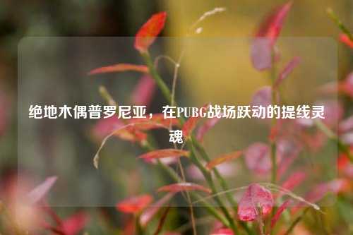 绝地木偶普罗尼亚,在PUBG战场跃动的提线灵魂
