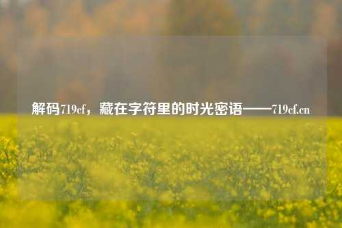 解码719cf,藏在字符里的时光密语——719cf.cn