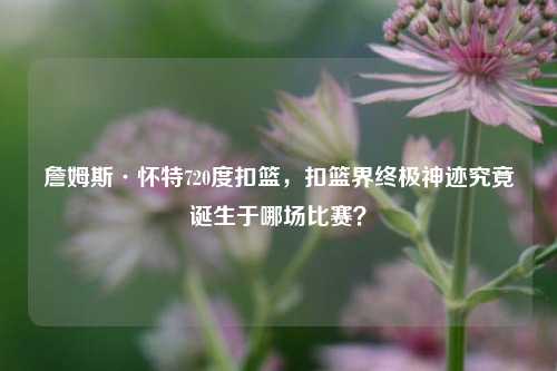 詹姆斯·怀特720度扣篮，扣篮界终极神迹究竟诞生于哪场比赛？