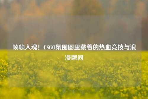帧帧入魂！CSGO氛围图里藏着的热血竞技与浪漫瞬间