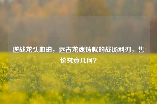 逆战龙头血珀，远古龙魂铸就的战场利刃，售价究竟几何？