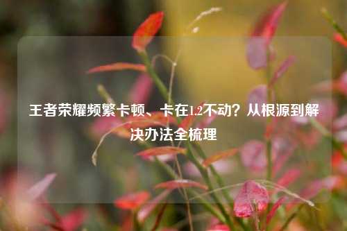 王者荣耀频繁卡顿、卡在1.2不动?从根源到解决办法全梳理