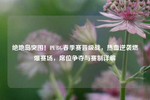 绝地岛突围！PUBG春季赛晋级战，热血逆袭燃爆赛场，席位争夺与赛制详解
